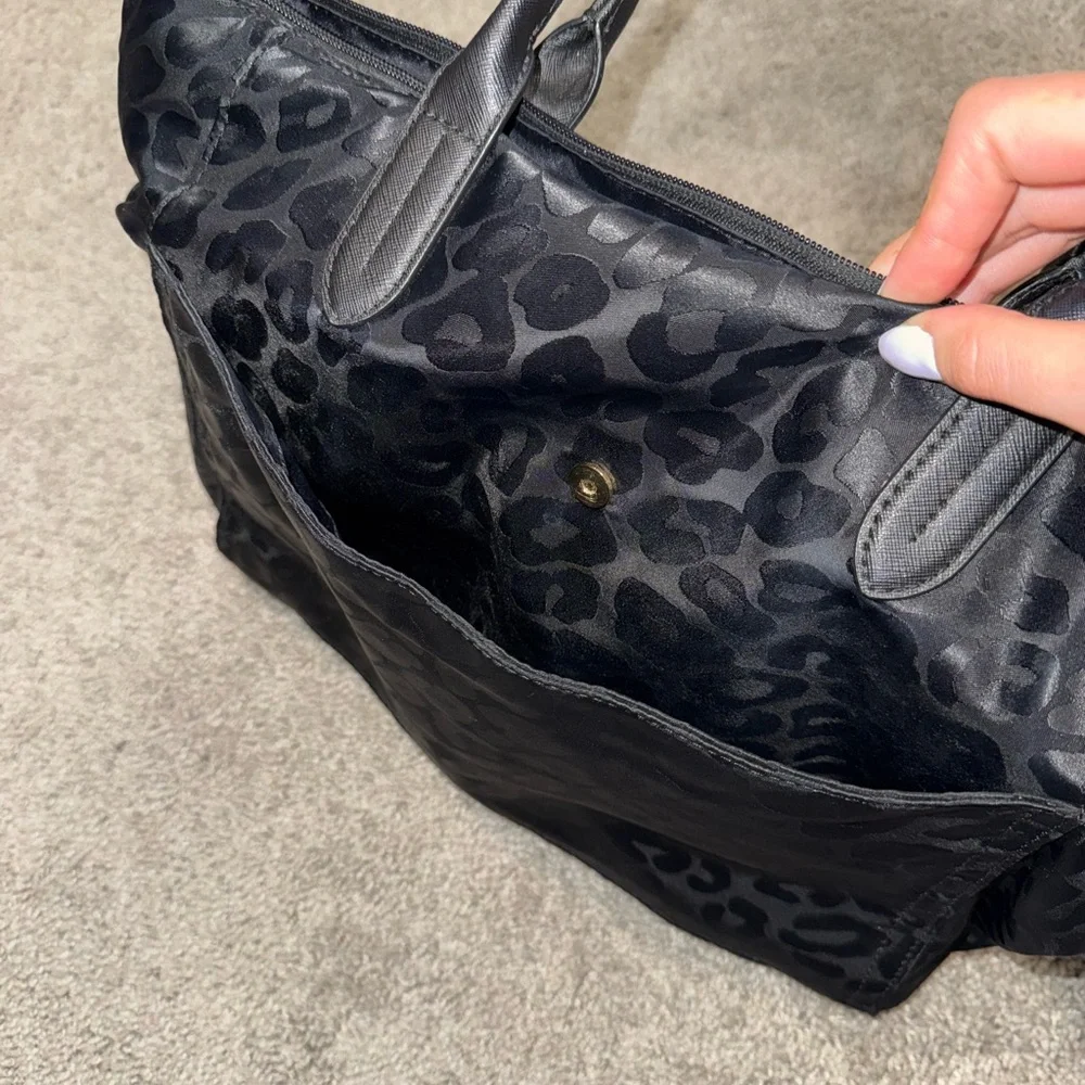 Michael Kors Black Leopard Kelsey Tote - Picture 5 of 5